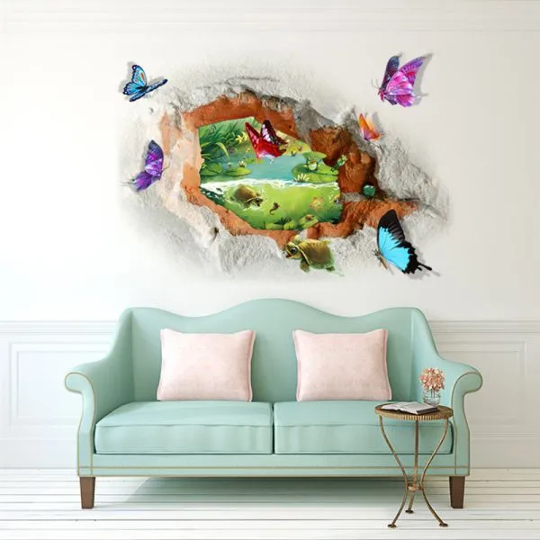 3d wall sticker ples leptira dimenzije 70x50 cm - slika 2