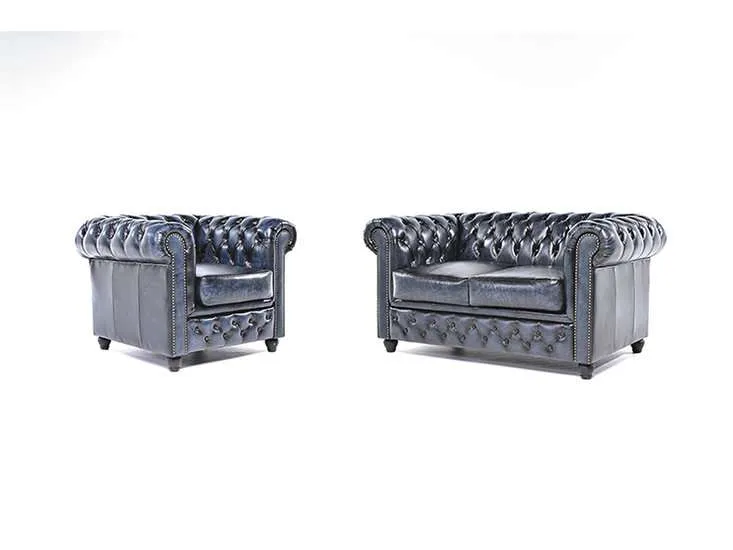 Chesterfield Set Garnitura Original Leather | 1 + 2 sjedišta - Ježdovec, Zagreb