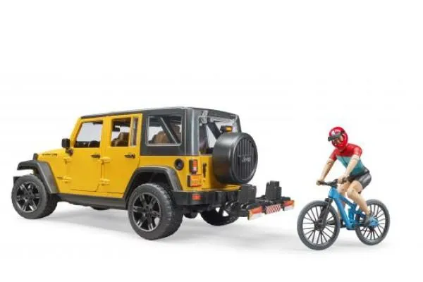 bruder jeep wrangler rubicon unlimited s brdskim biciklom i biciklisto - slika 2