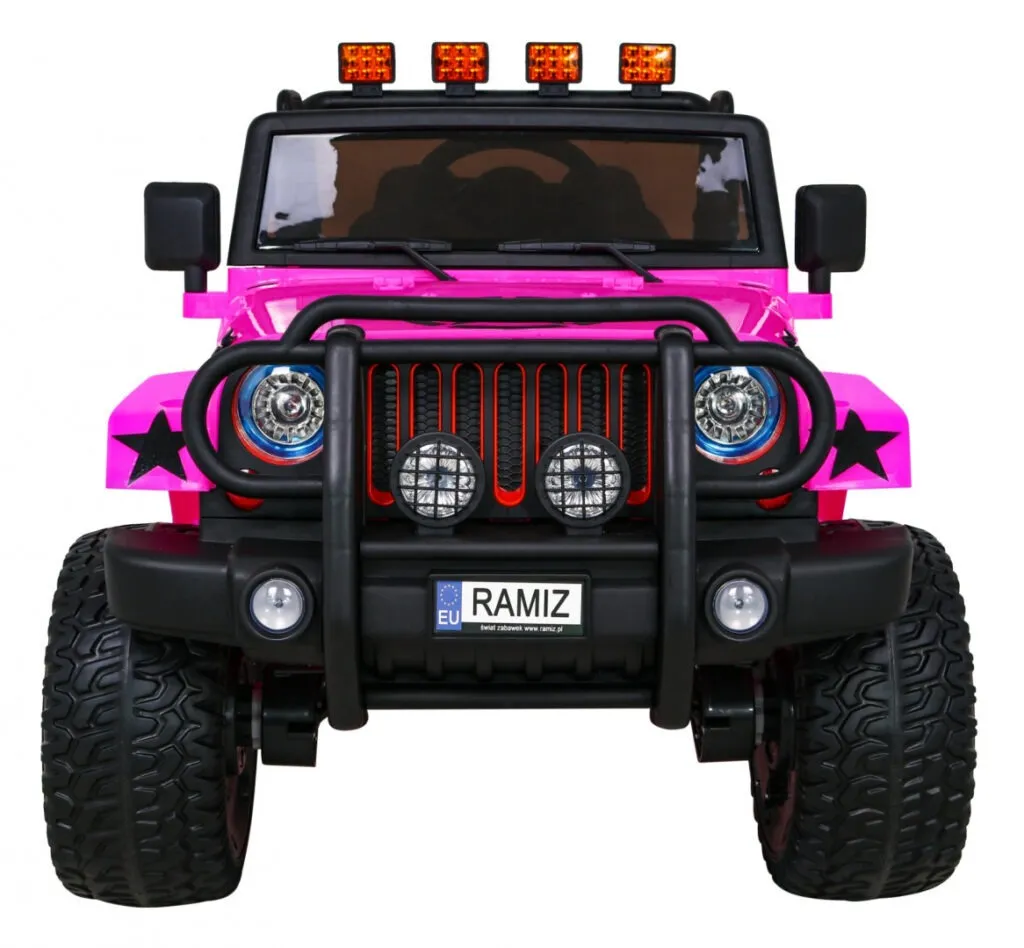 auto na akumulator monster jeep 4 x 4 - dvosjed - rozi - slika 4