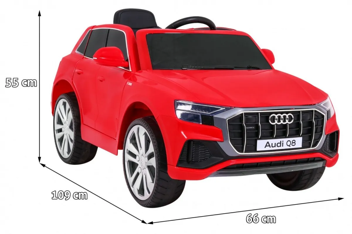licencirani auto na akumulator audi q8 lift - crveni - slika 2
