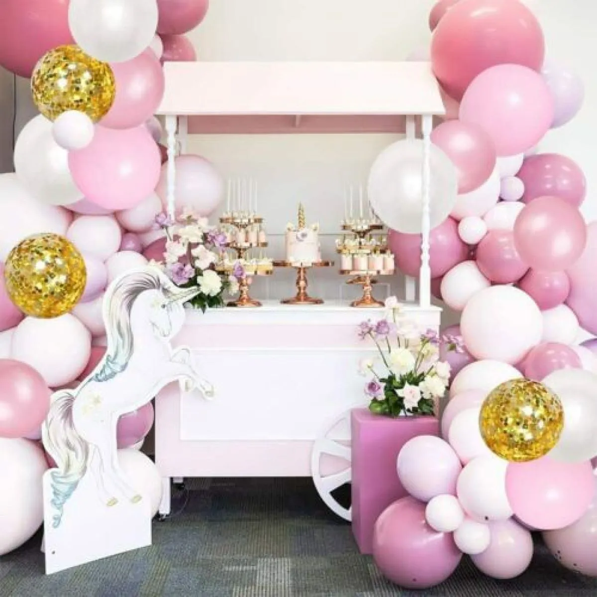 luk od balona - party pink (120 balona u setu) - slika 3