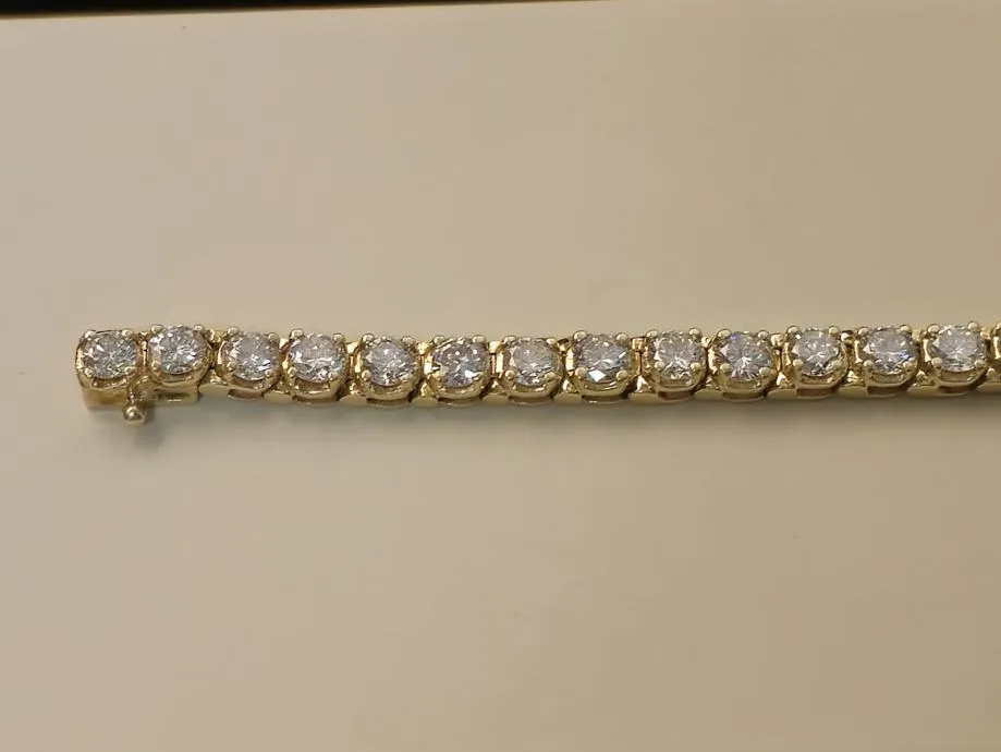 zlatna narukvica tennis 6,80ct / r1, rate ! - slika 4