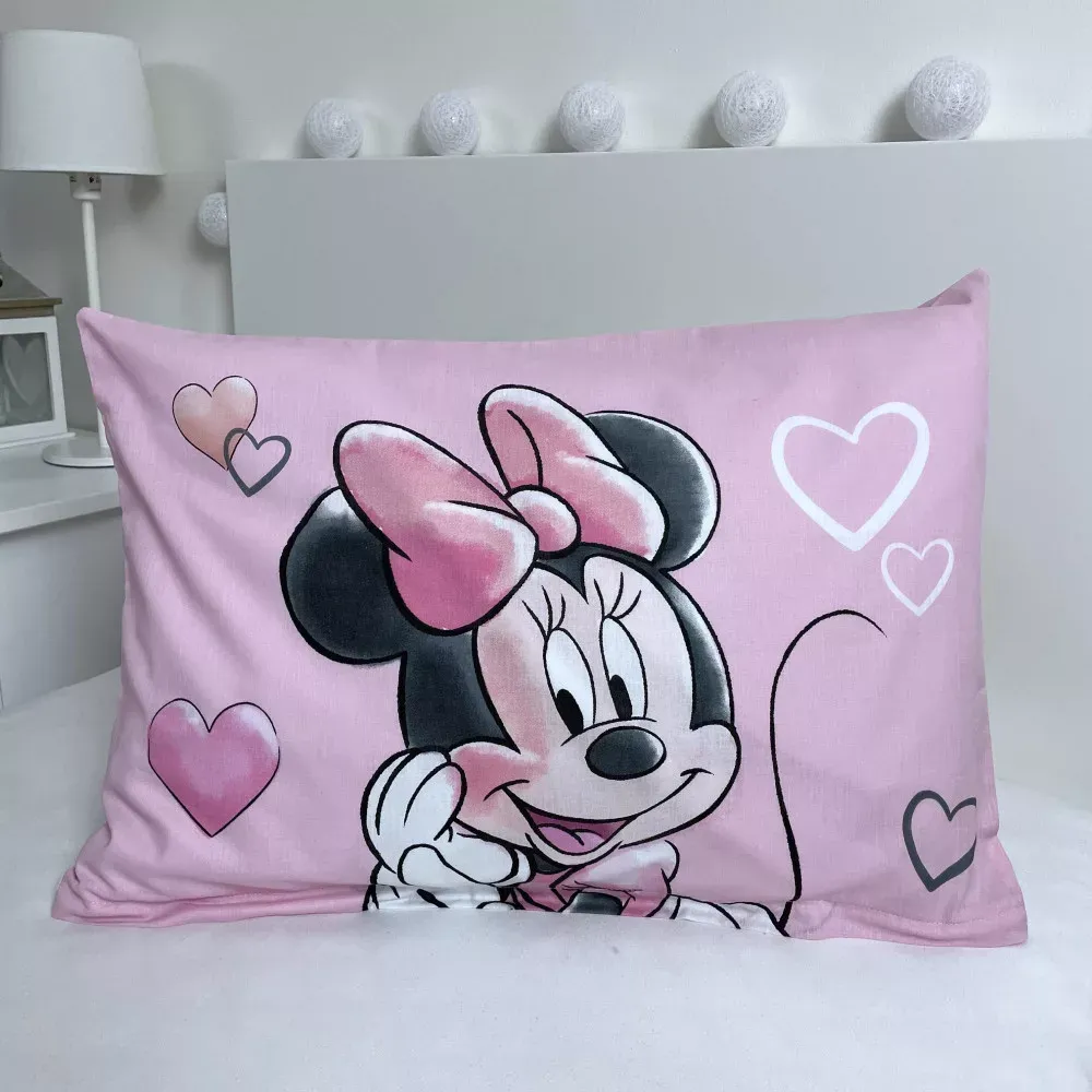 minnie mouse ‘hearts’ posteljina za bebe, 100×135 cm - slika 4