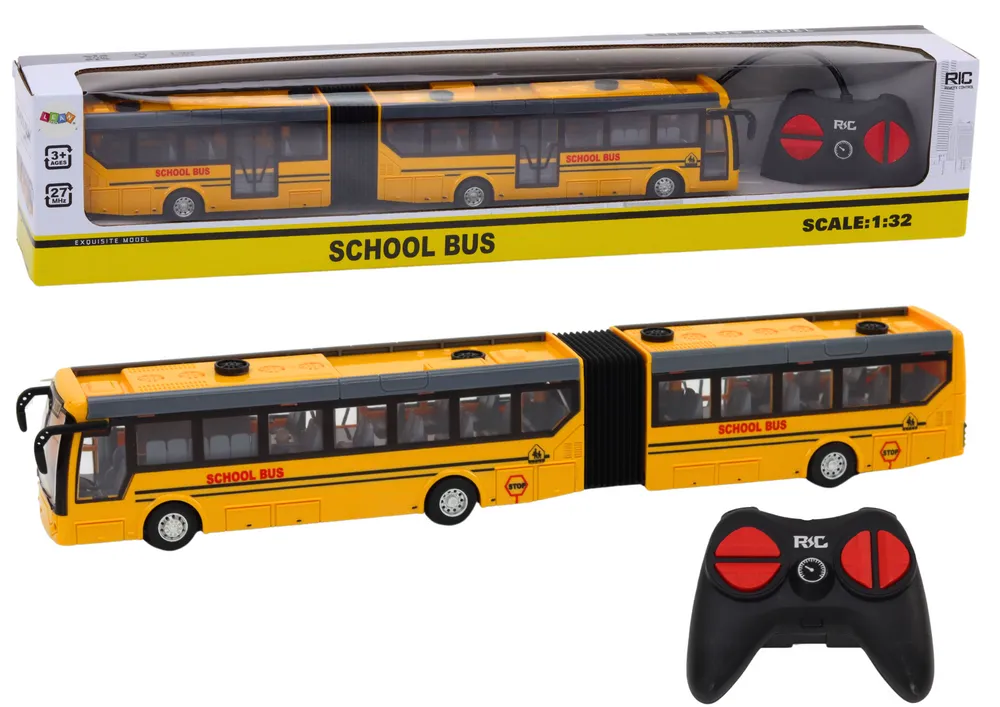 Remote Control Articulated RC School Bus 1:32 Yellow - Mursko Središće