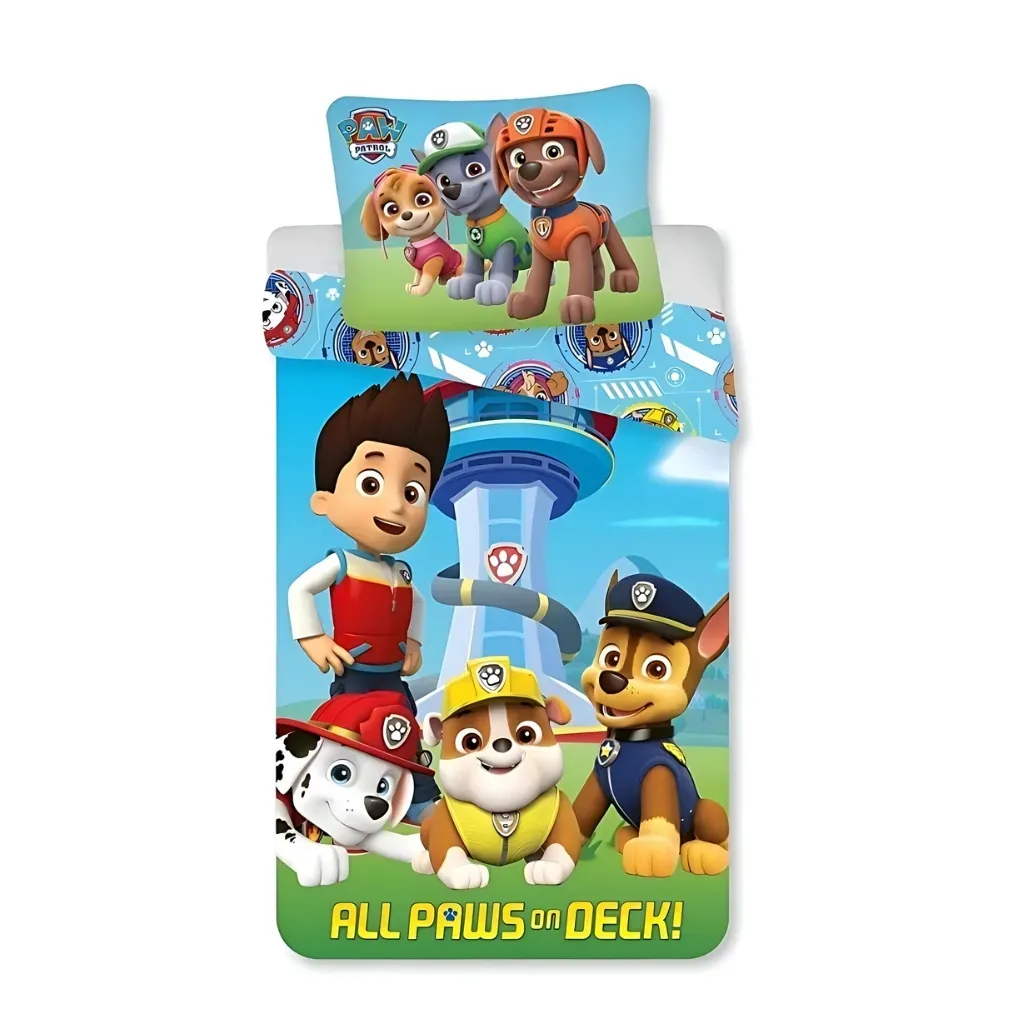 Paw Patrol ‘Paws on Deck’ posteljina za bebe, 100×135 cm - Zagreb