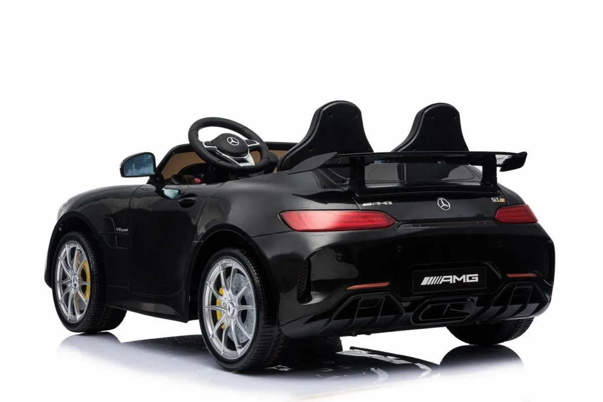 licencirani auto na akumultor mercedes benz gt r 4 x 4 – crni/lakirani - slika 7