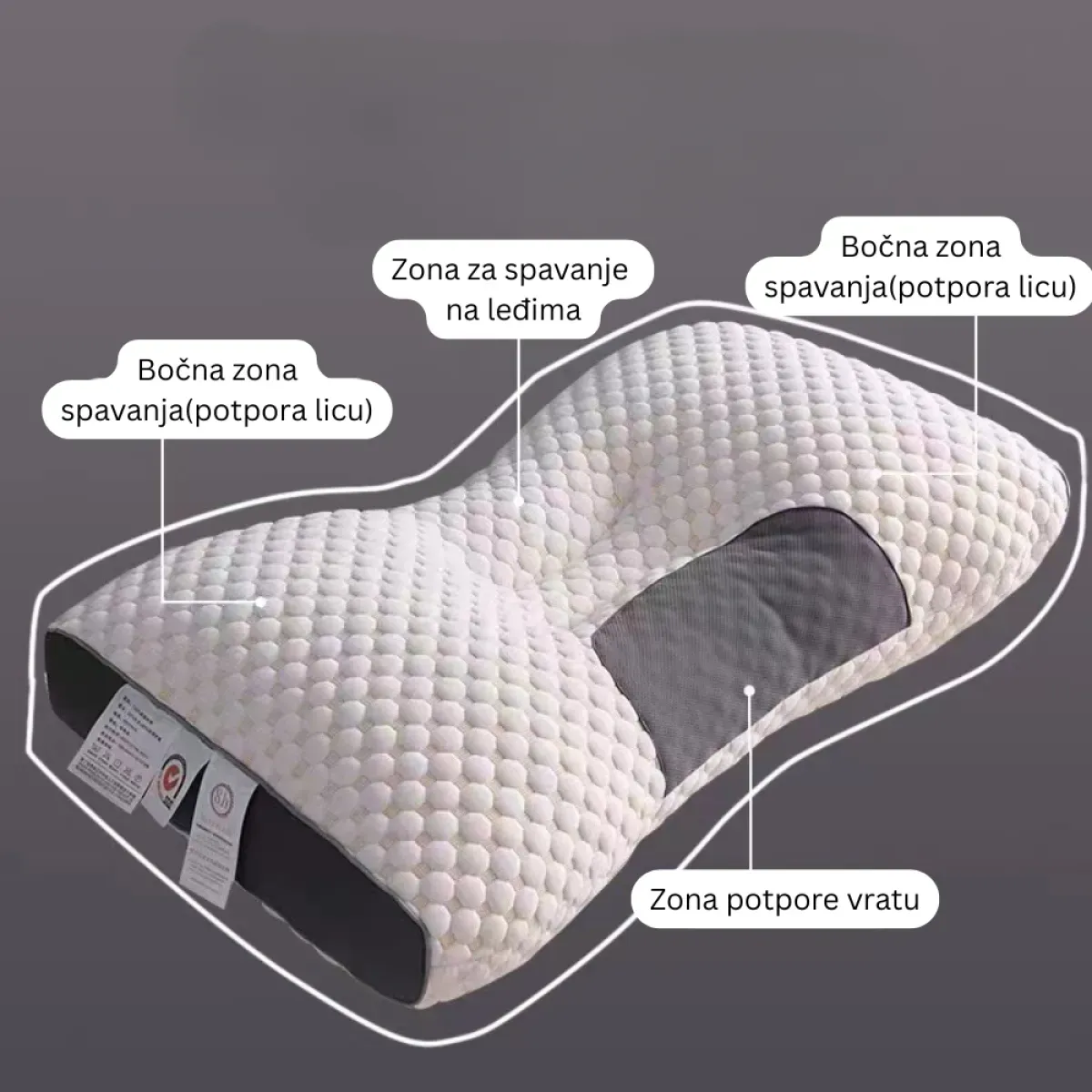hotelski spa ortopedski jastuk 65x40 cm - slika 4