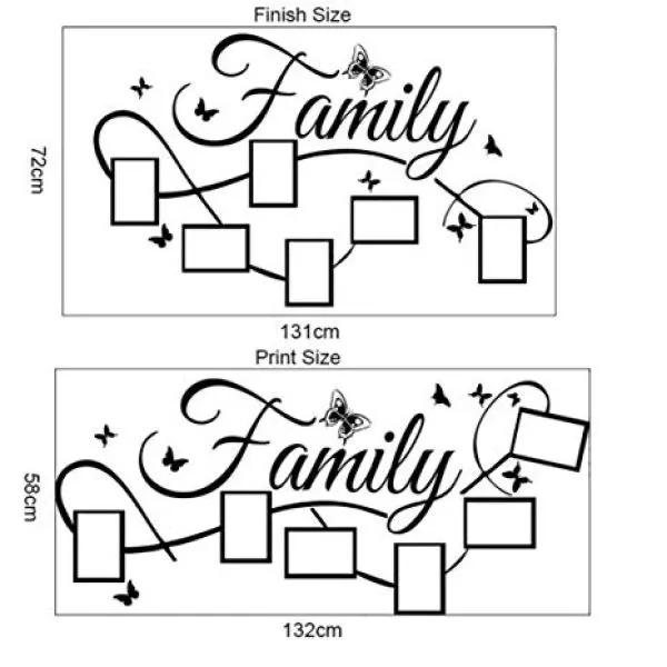 dekorativna zidna naljepnica - family - okvir za fotografije - slika 5