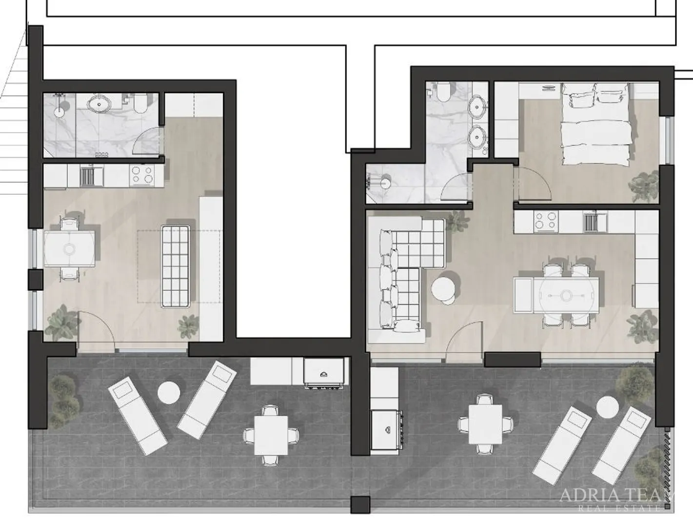 apartmani, prvi red do mora, novogradnja - drage - slika 16