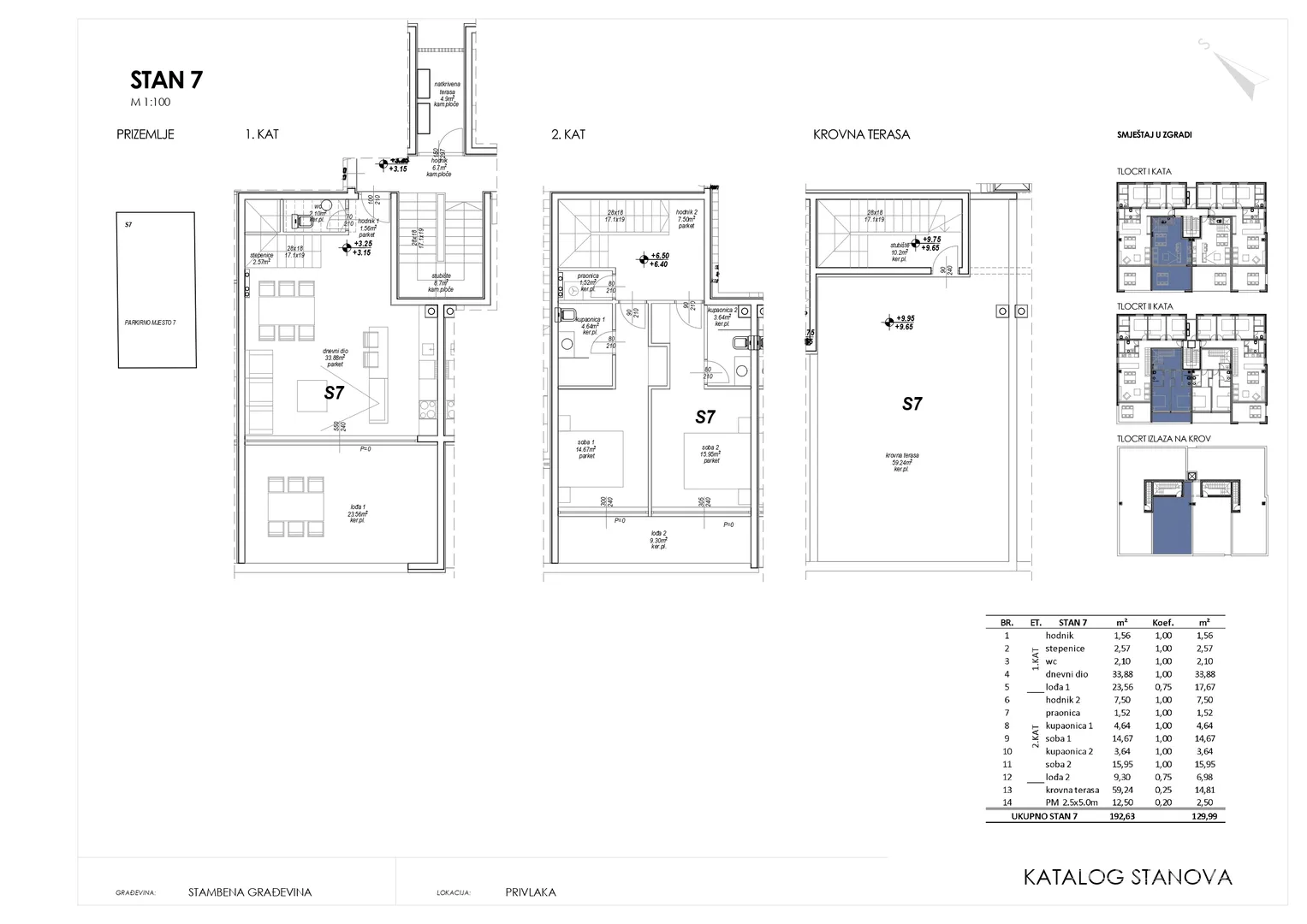 jednoetažni i višeetažni apartmani u stambenoj zgradi, novogradnja, 150 m od mora - privlaka - slika 23