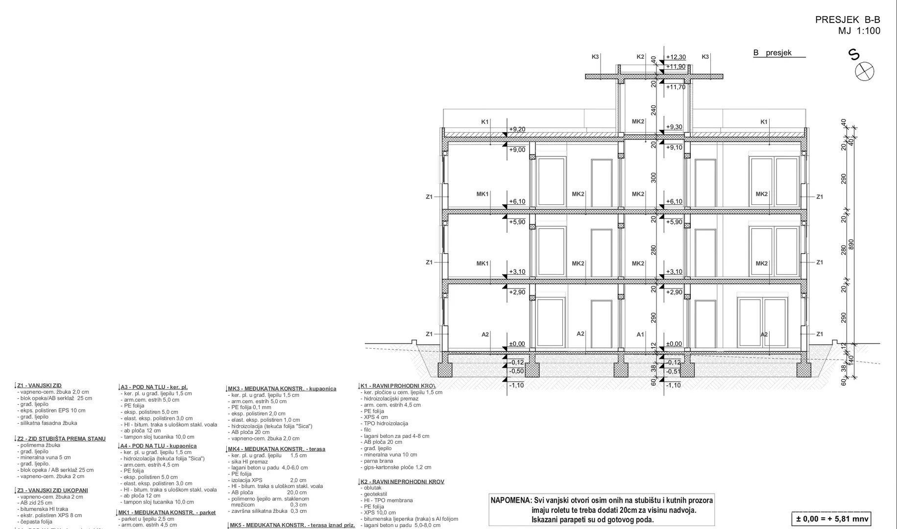apartmani u stambenoj zgradi u novogradnji, prekrasan pogled, 45 m od mora - vinjerac - slika 47