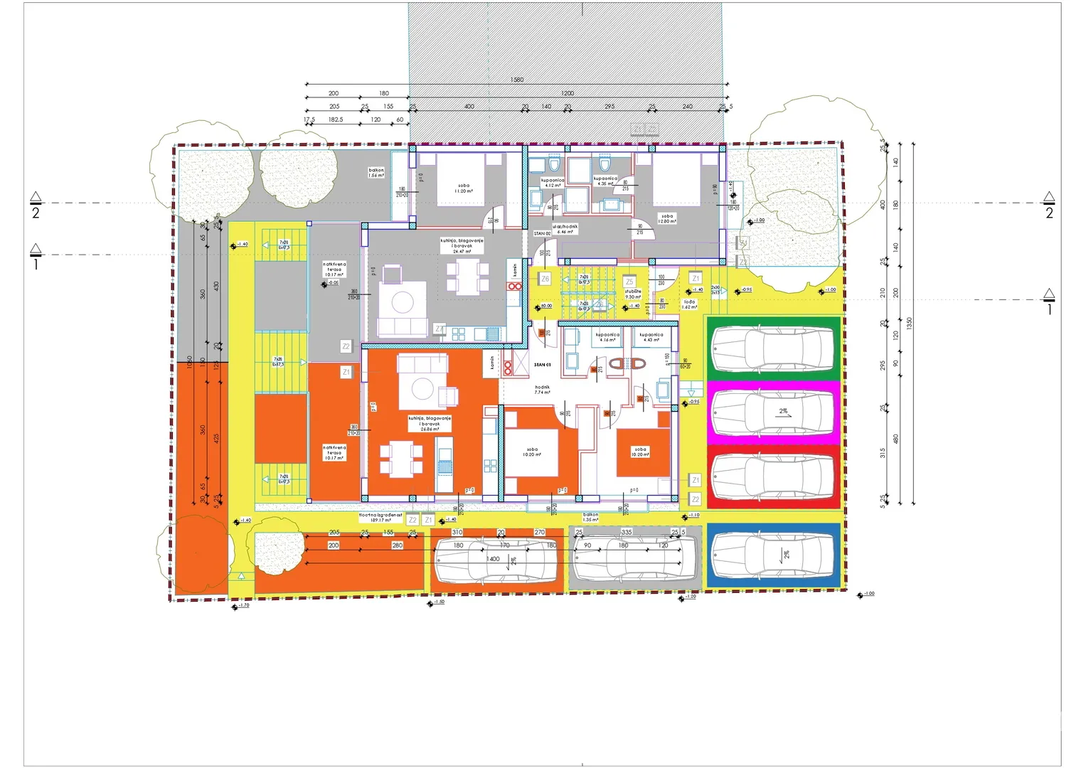apartmani u prvom redu do mora, moderno uređenje, malo korišteni, bibinje - slika 64