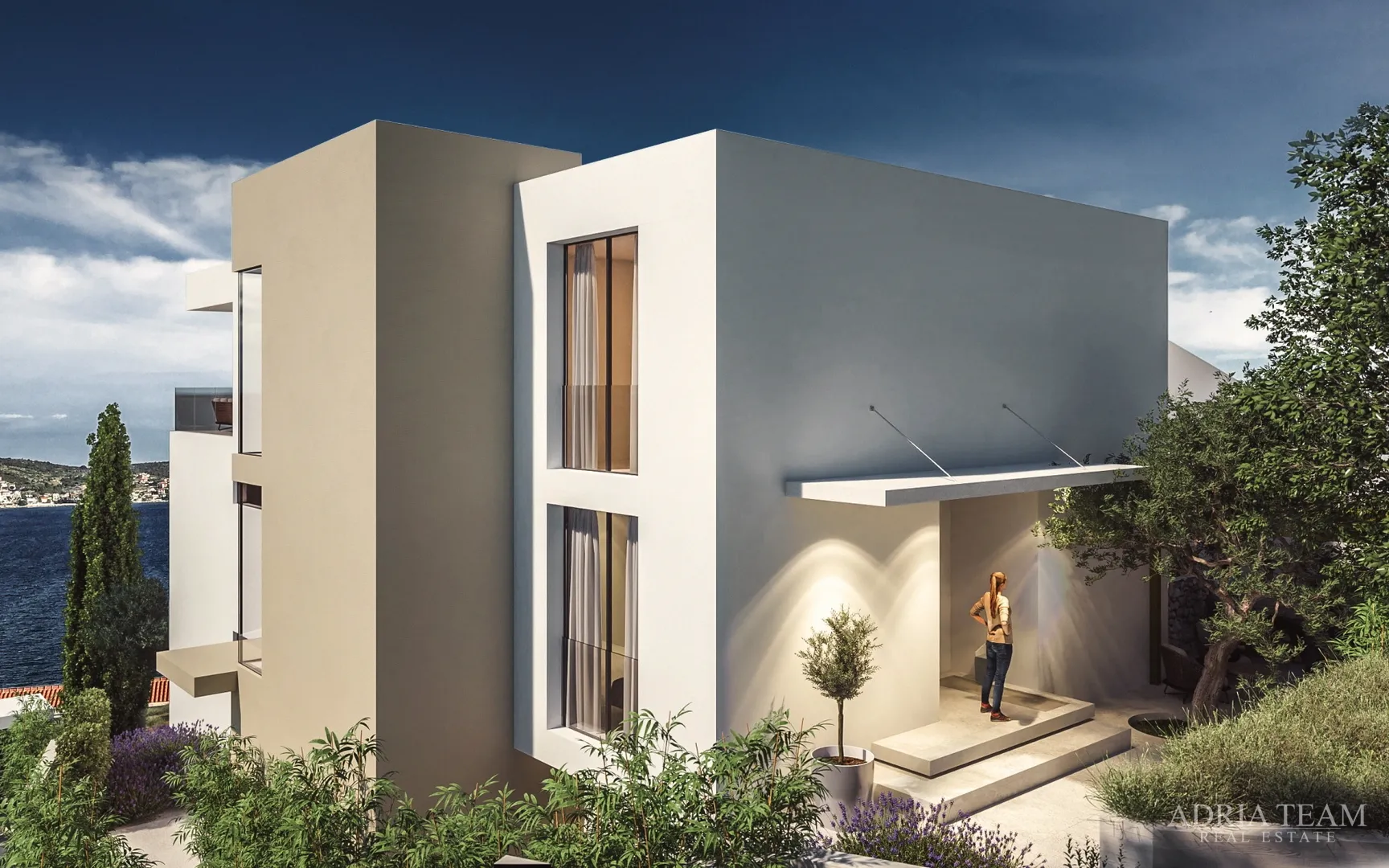apartmani u vili na brežuljku, pogled na more - rogoznica - slika 4