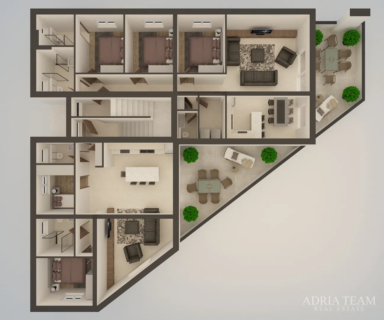 apartmani u novogradnji s pogledom na more i gratis parkingom - sukošan - slika 84