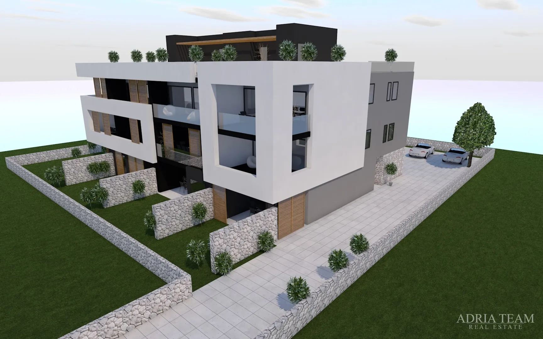 jednoetažni i višeetažni apartmani u stambenoj zgradi, novogradnja, 150 m od mora - privlaka - slika 2
