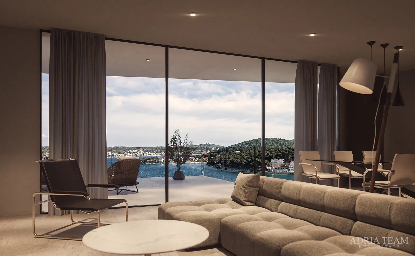 apartmani u vili na brežuljku, pogled na more - rogoznica - slika 8