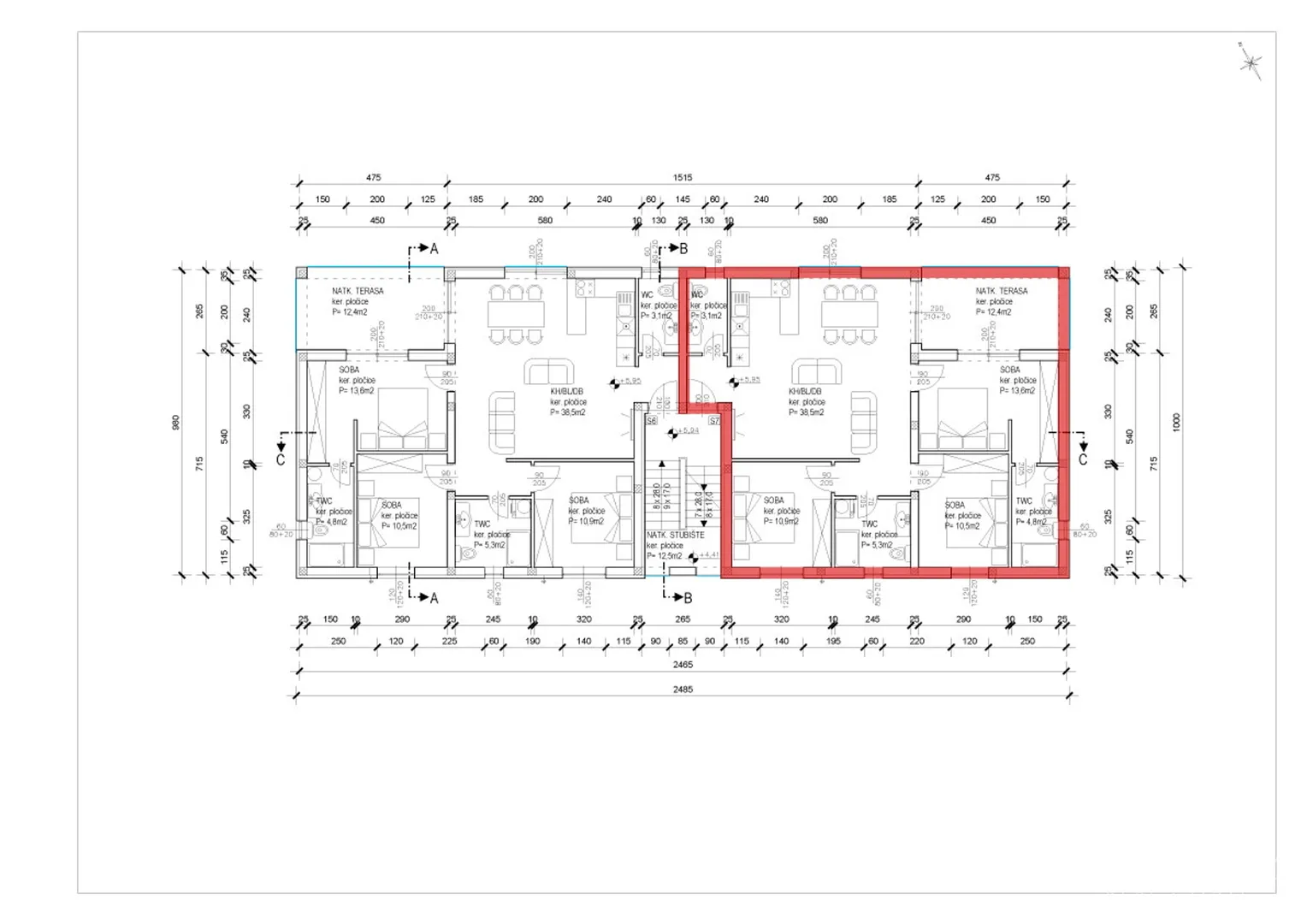 ljetna akcija! penthouse s krovnom terasom i pogledom na more, 400 m od mora, sabunike - zadar - slika 39