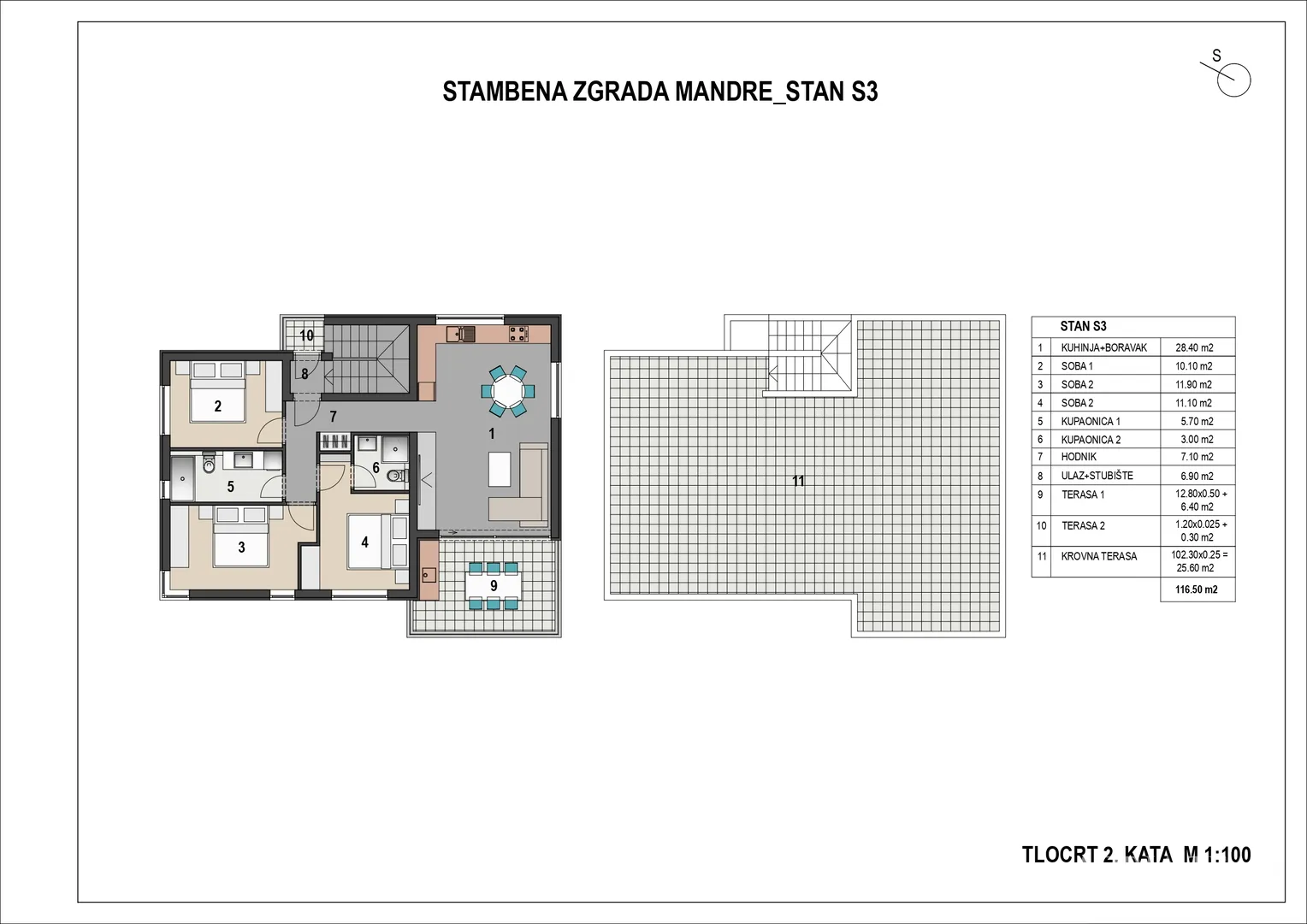 apartmani s bazenom, vrtom i krovnom terasom, novogradnja, prekrasan pogled - mandre, pag - slika 7
