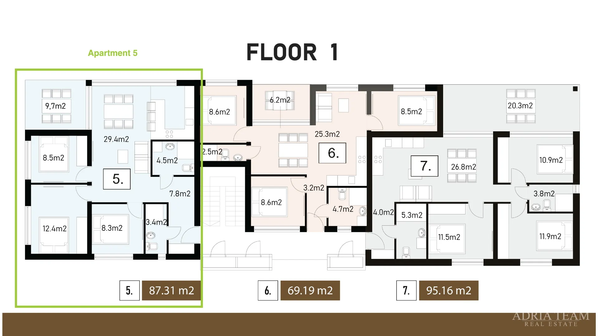 novogradnja nin – 3-sobni apartman s terasom i 2 parkirna mjesta - slika 10