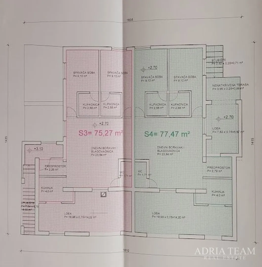 trosobni apartman s pogledom na more - maslenica - slika 16