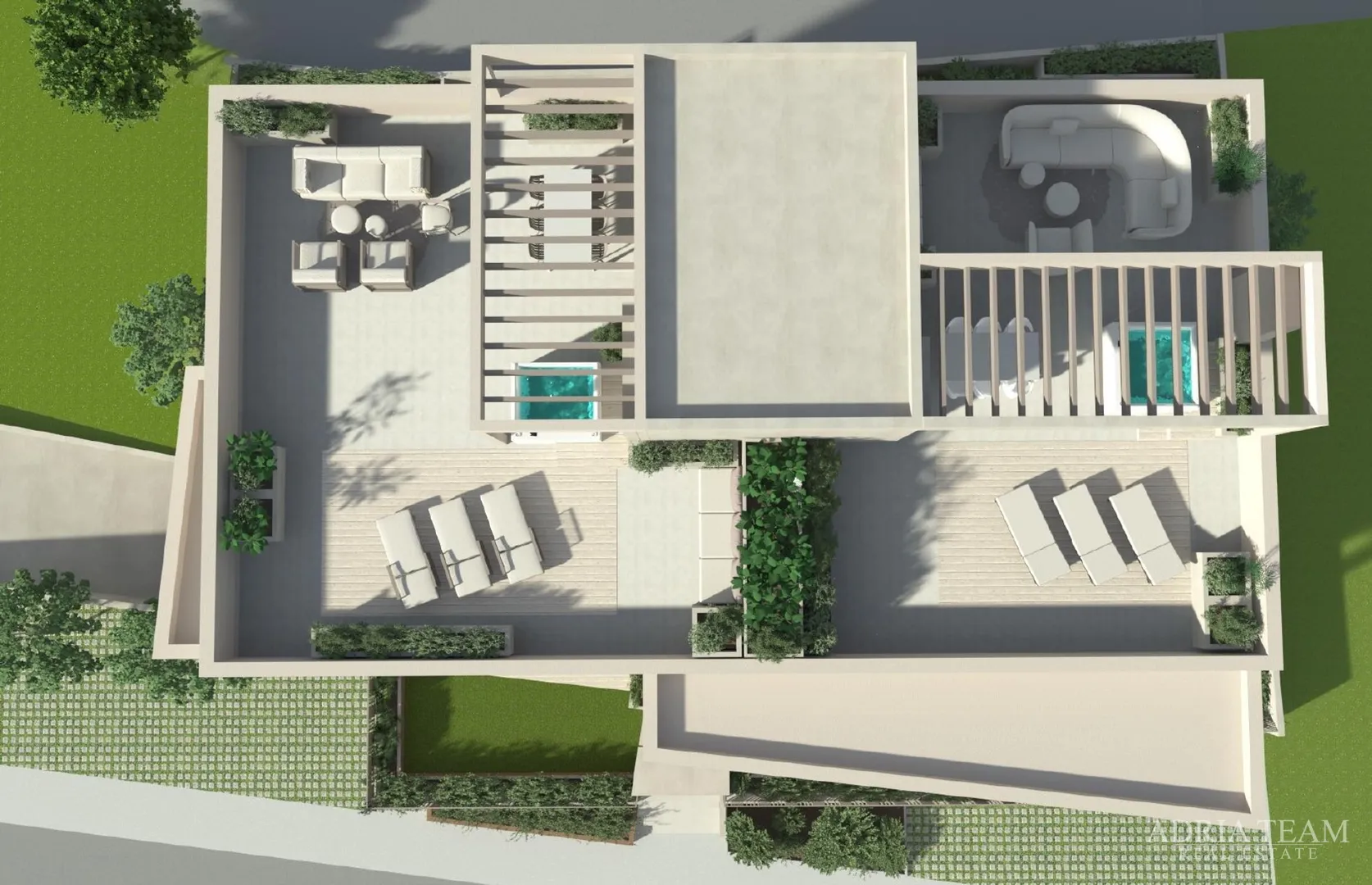 penthouse s krovnim terasama u stambenoj zgradi, novogradnja - vitrenjak, zadar - slika 21