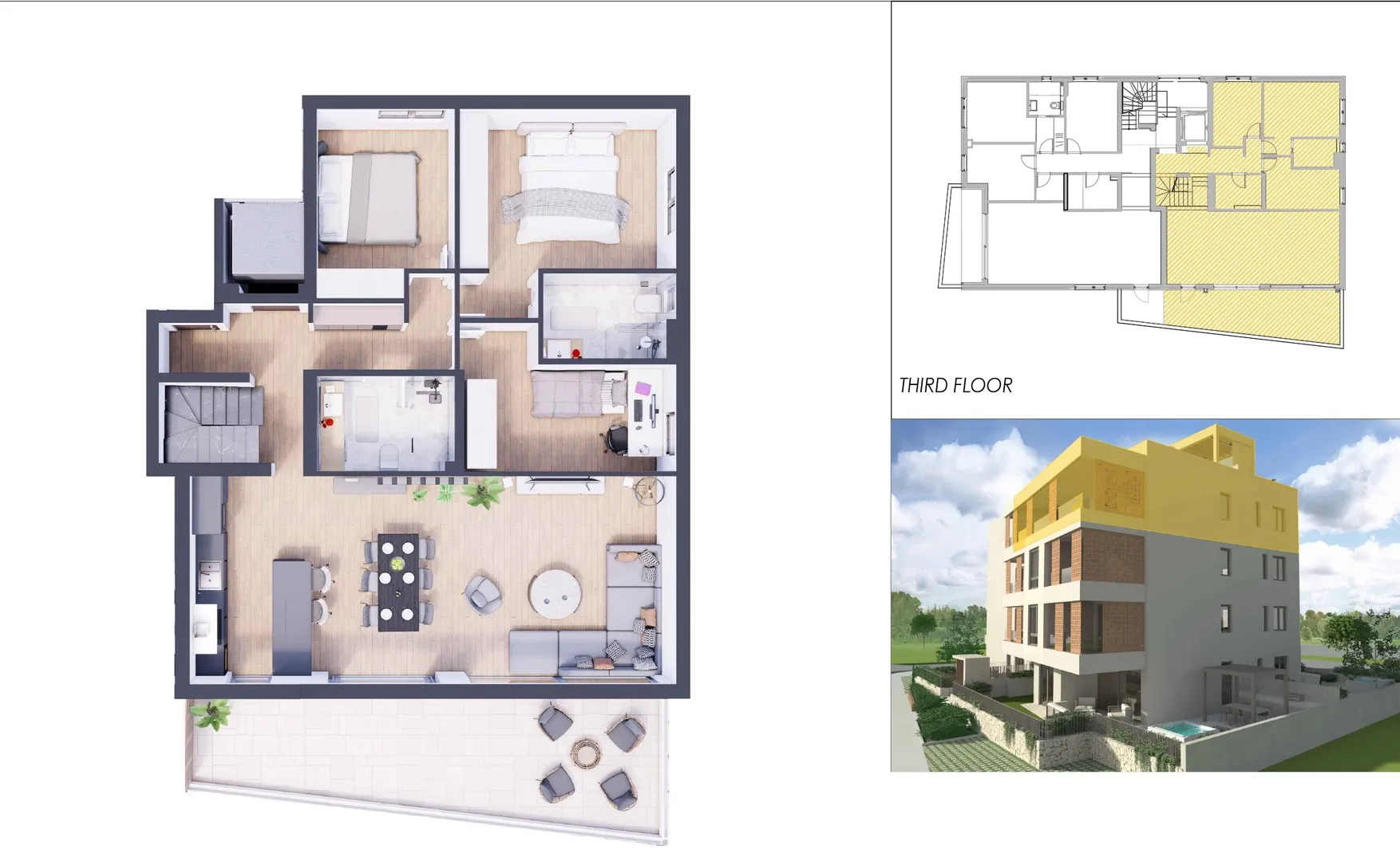 penthouse s krovnim terasama u stambenoj zgradi, novogradnja - vitrenjak, zadar - slika 53