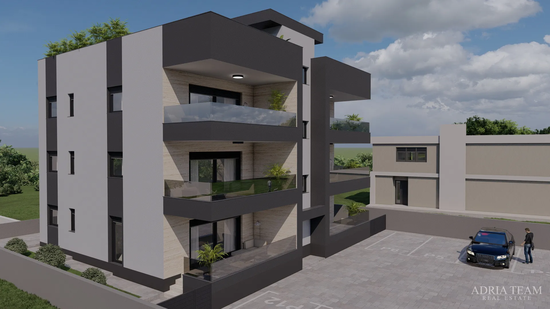 apartmani udaljeni 300 m od plaže, novogradnja, pogled na more - privlaka - slika 6