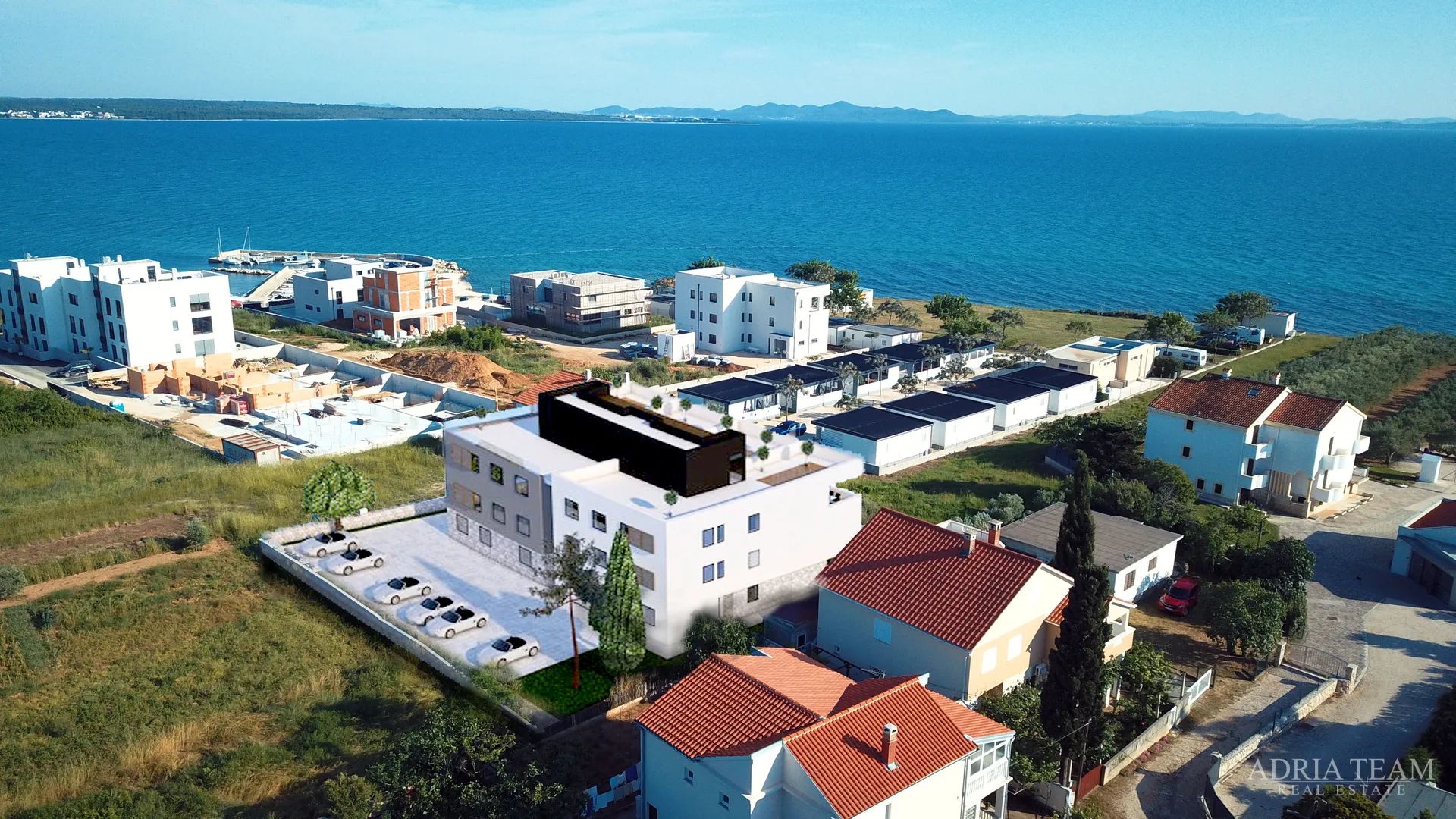jednoetažni i višeetažni apartmani u stambenoj zgradi, novogradnja, 150 m od mora - privlaka - slika 11
