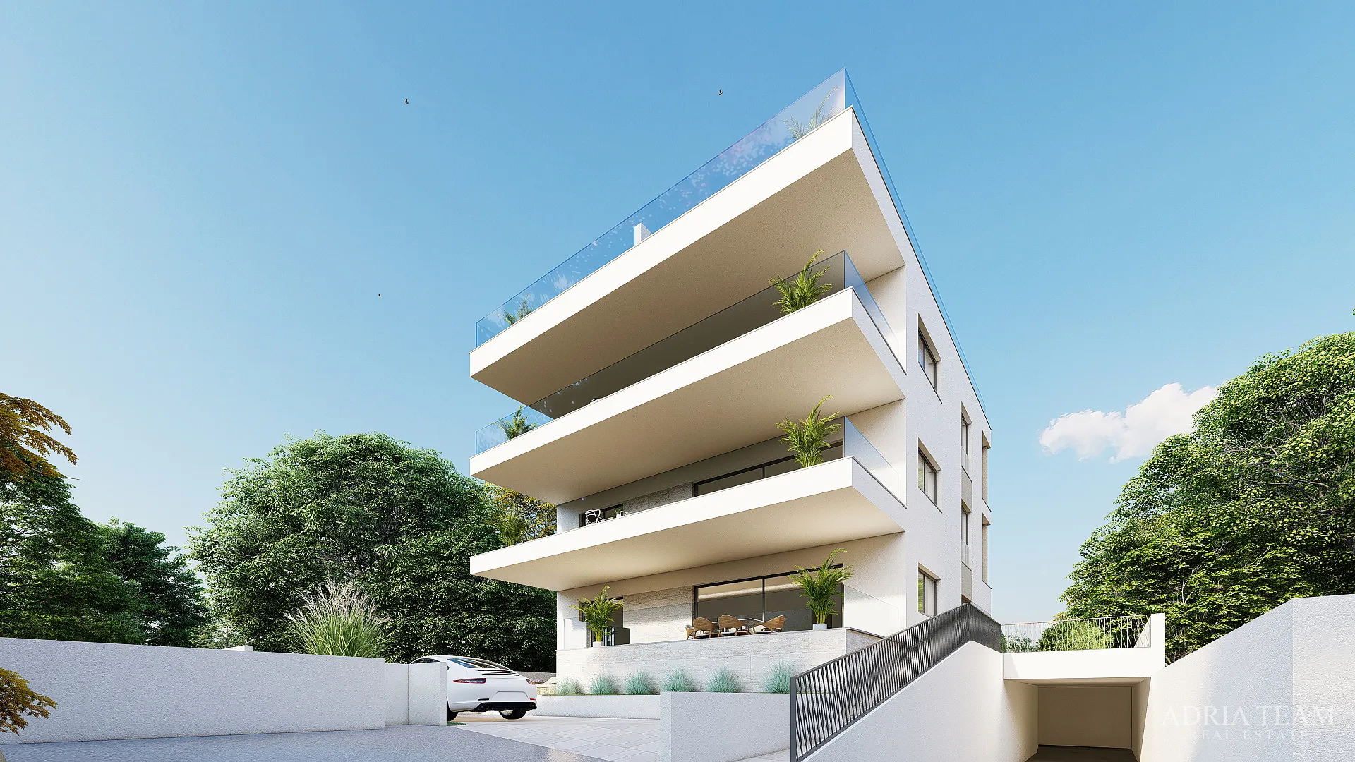 APARTMANI UDALJENI 120 m OD MORA, POGLED NA MORE, NOVOGRADNJA - DIKLO, ZADAR