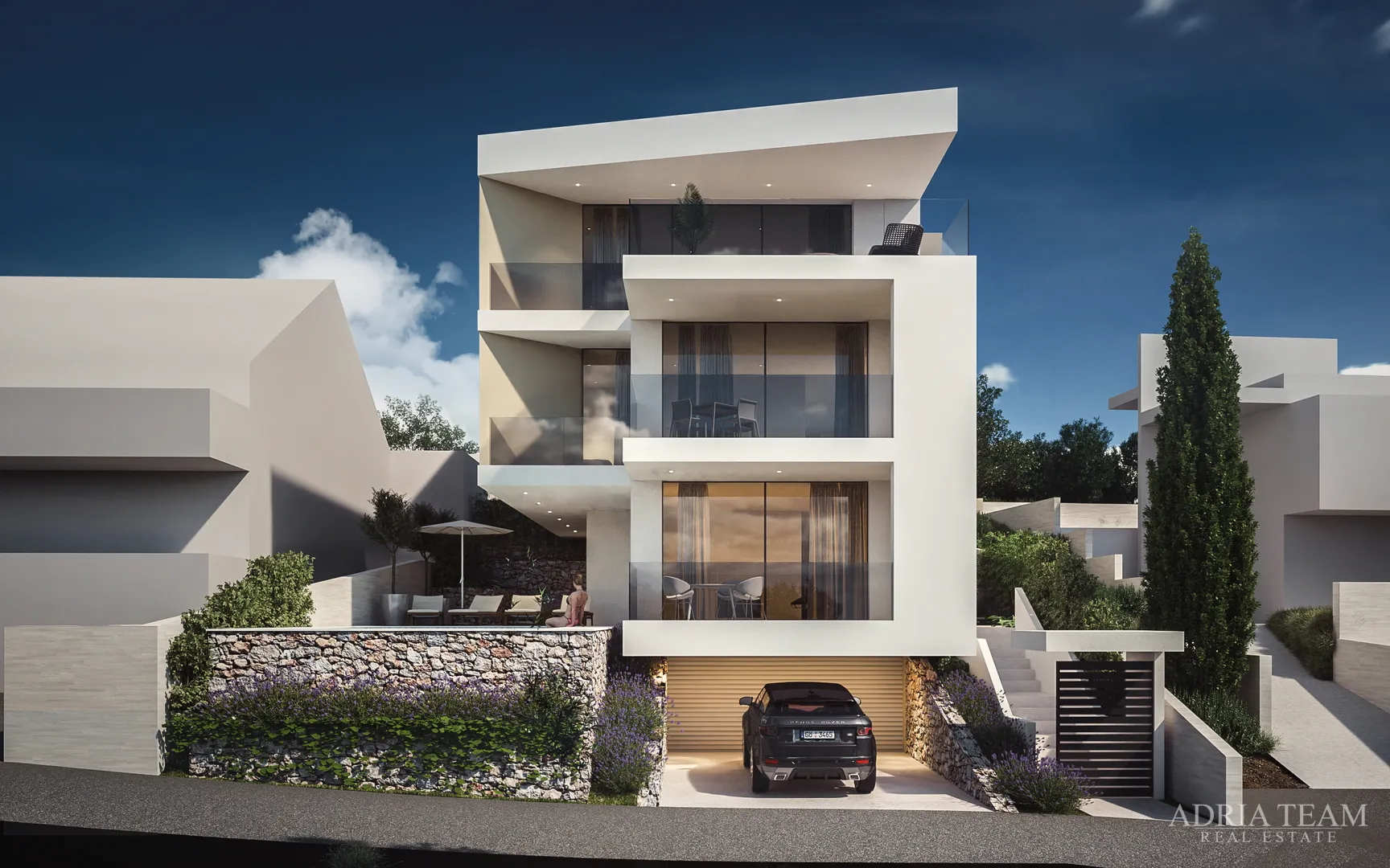 apartmani u vili na brežuljku, pogled na more - rogoznica - slika 2