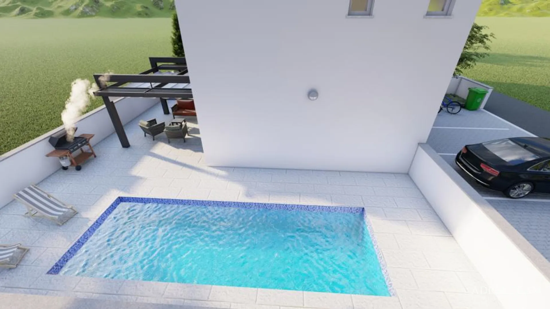 vila s bazenom, 350 m od mora, vir - zadar - slika 36