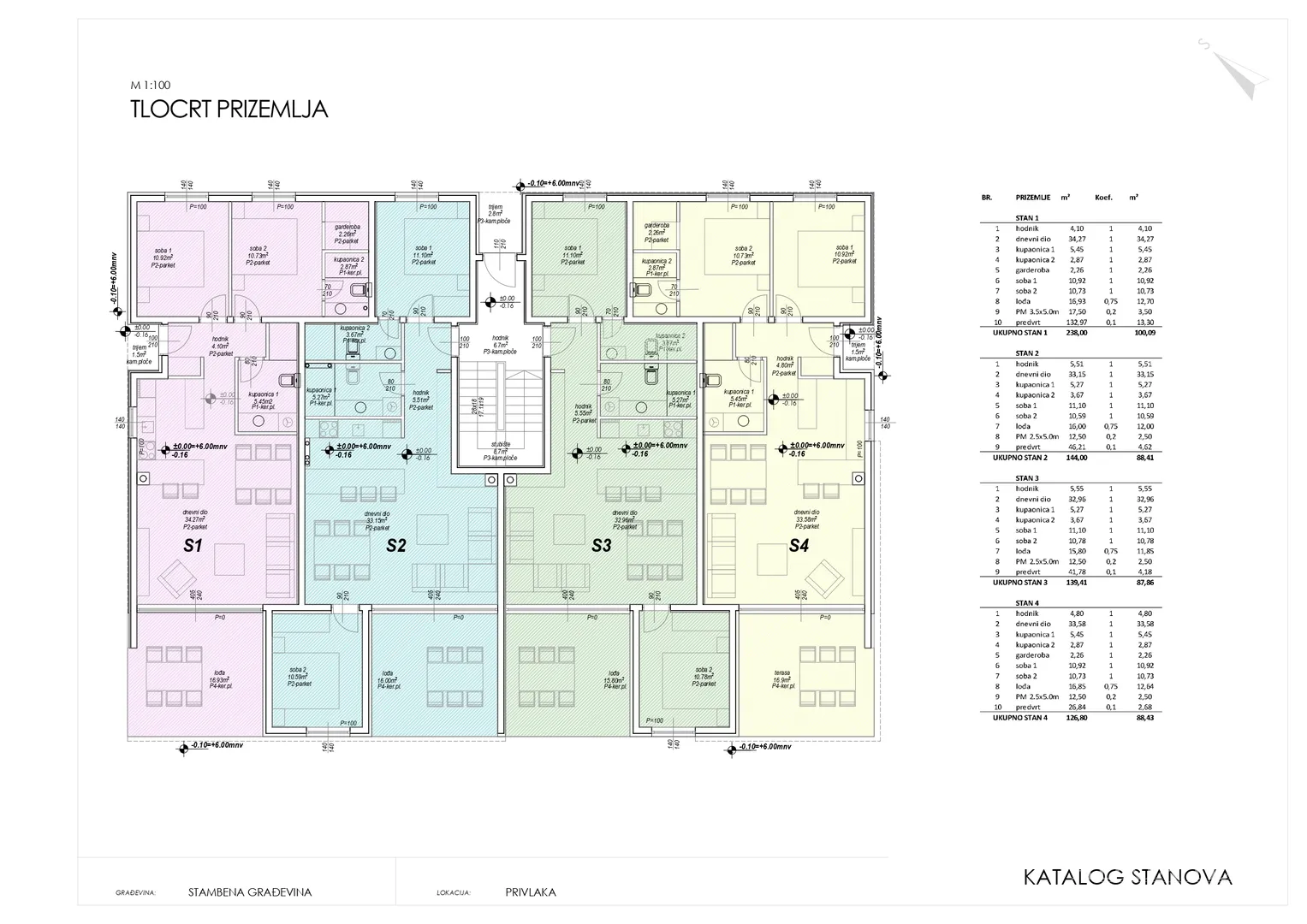 jednoetažni i višeetažni apartmani u stambenoj zgradi, novogradnja, 150 m od mora - privlaka - slika 13