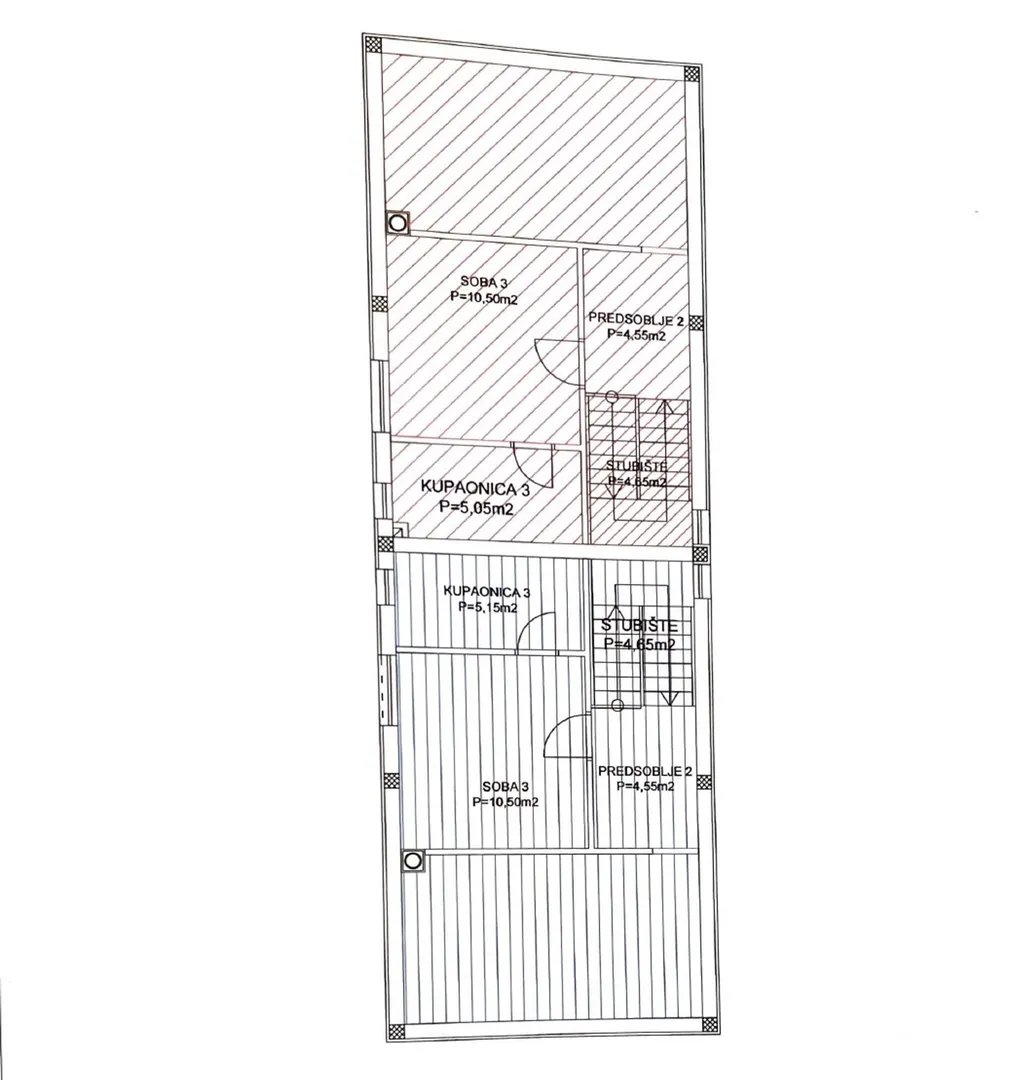troetažni apartman u stambenoj zgradi - vrsi - slika 44