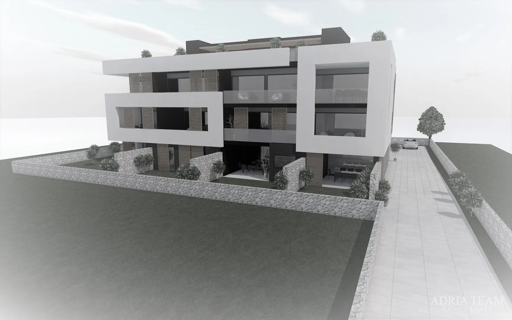jednoetažni i višeetažni apartmani u stambenoj zgradi, novogradnja, 150 m od mora - privlaka - slika 8