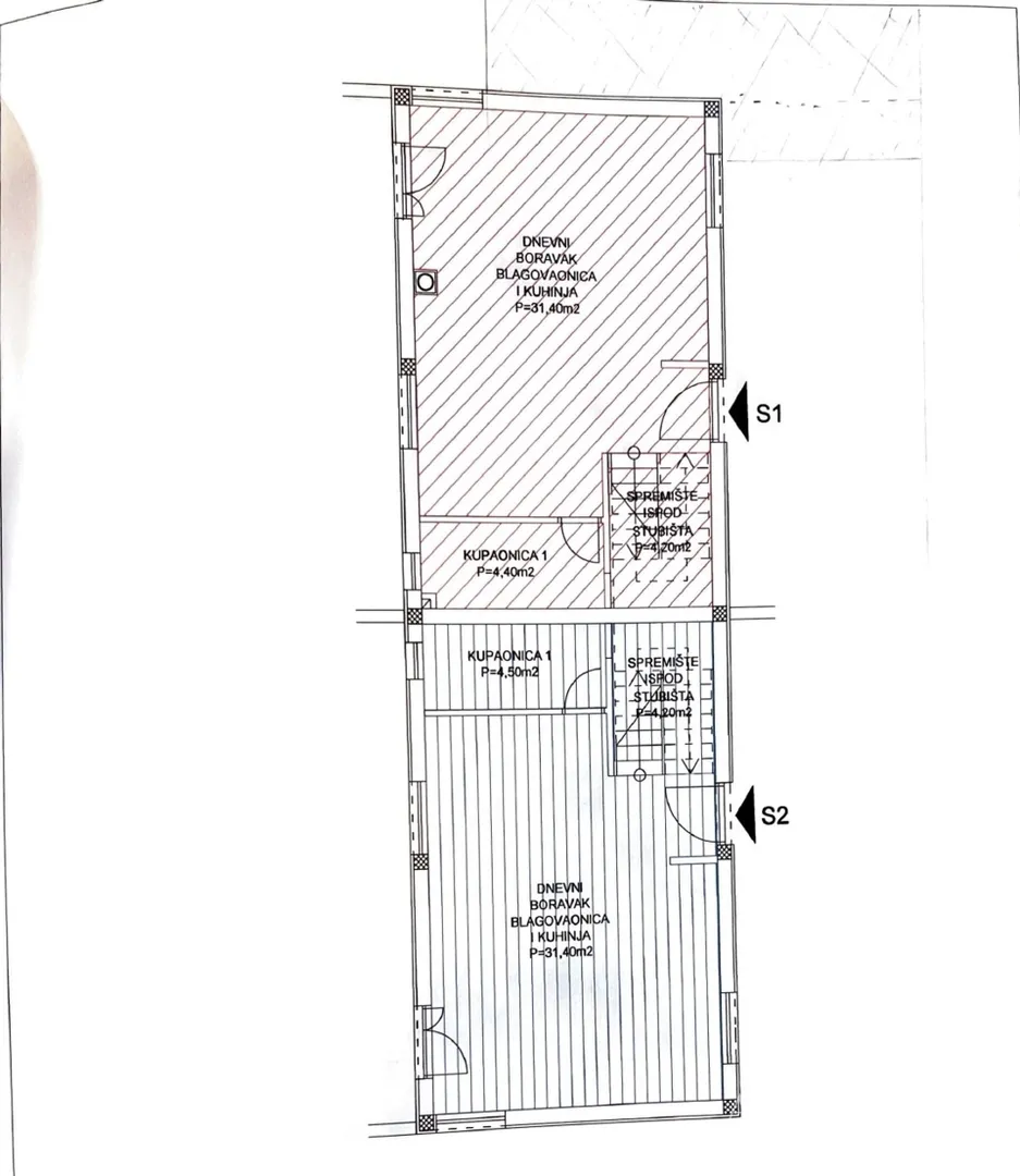 troetažni apartman u stambenoj zgradi - vrsi - slika 42