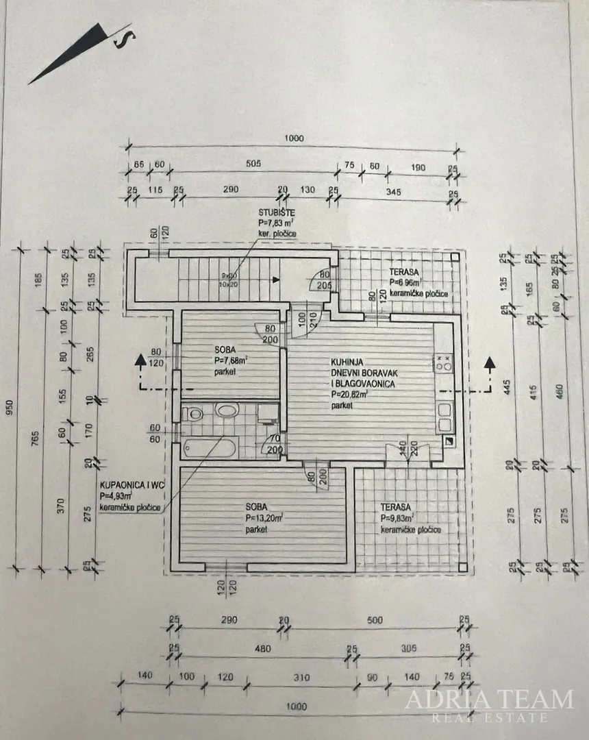 kuća s dvije stambene jedinice, 50 m od mora - vir, južna strana - slika 56
