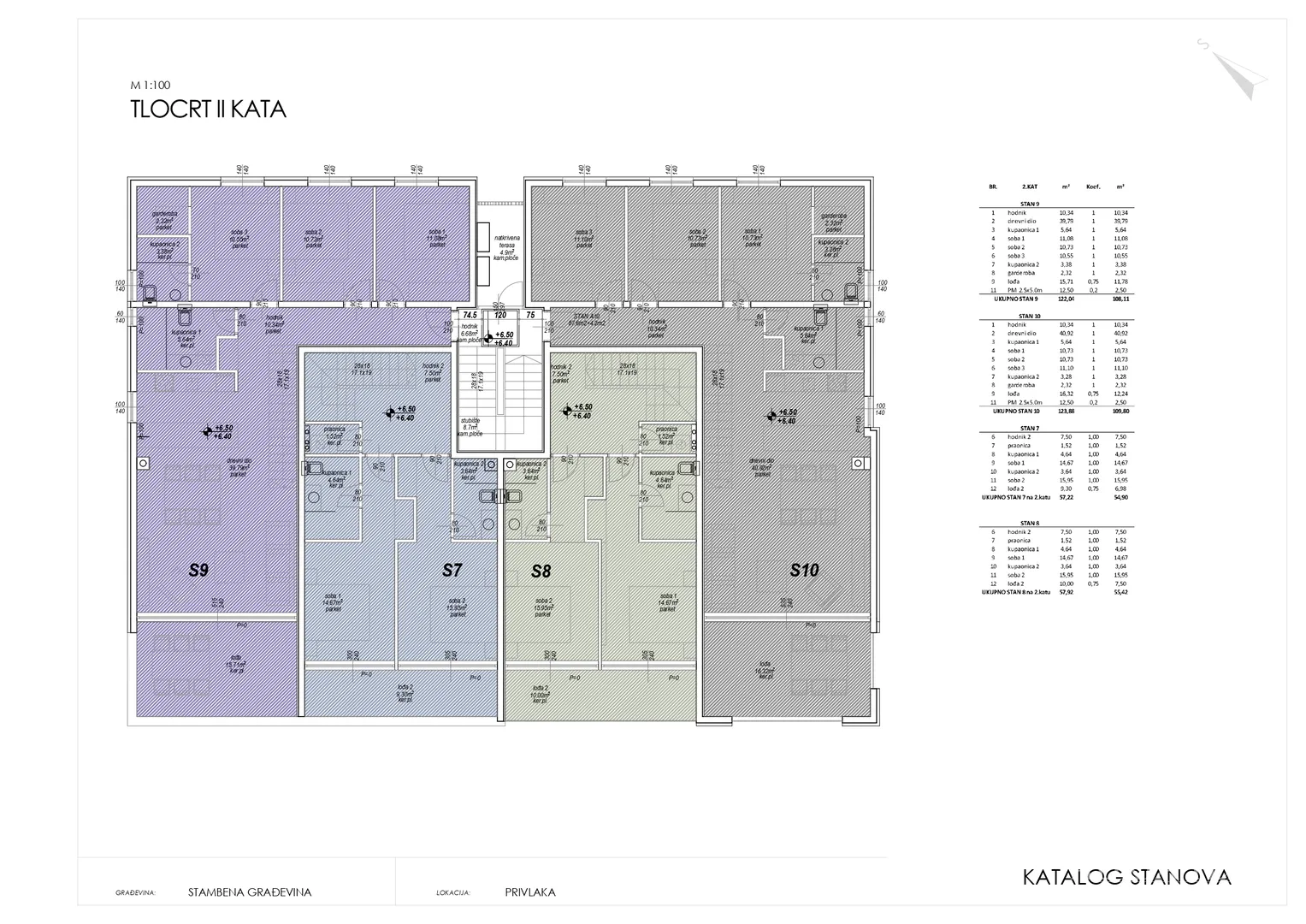 jednoetažni i višeetažni apartmani u stambenoj zgradi, novogradnja, 150 m od mora - privlaka - slika 15
