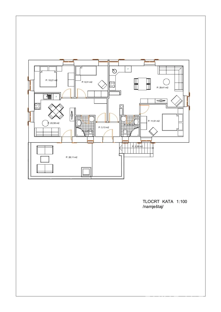 kuća s 3 apartmana i velikom okućnicom - poljana, ugljan - slika 32