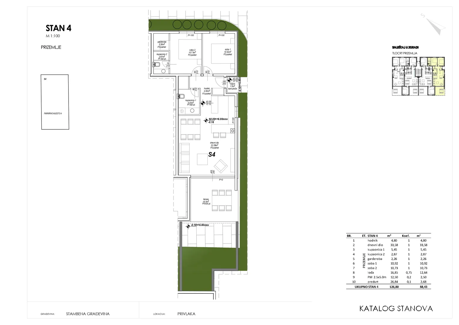 jednoetažni i višeetažni apartmani u stambenoj zgradi, novogradnja, 150 m od mora - privlaka - slika 20
