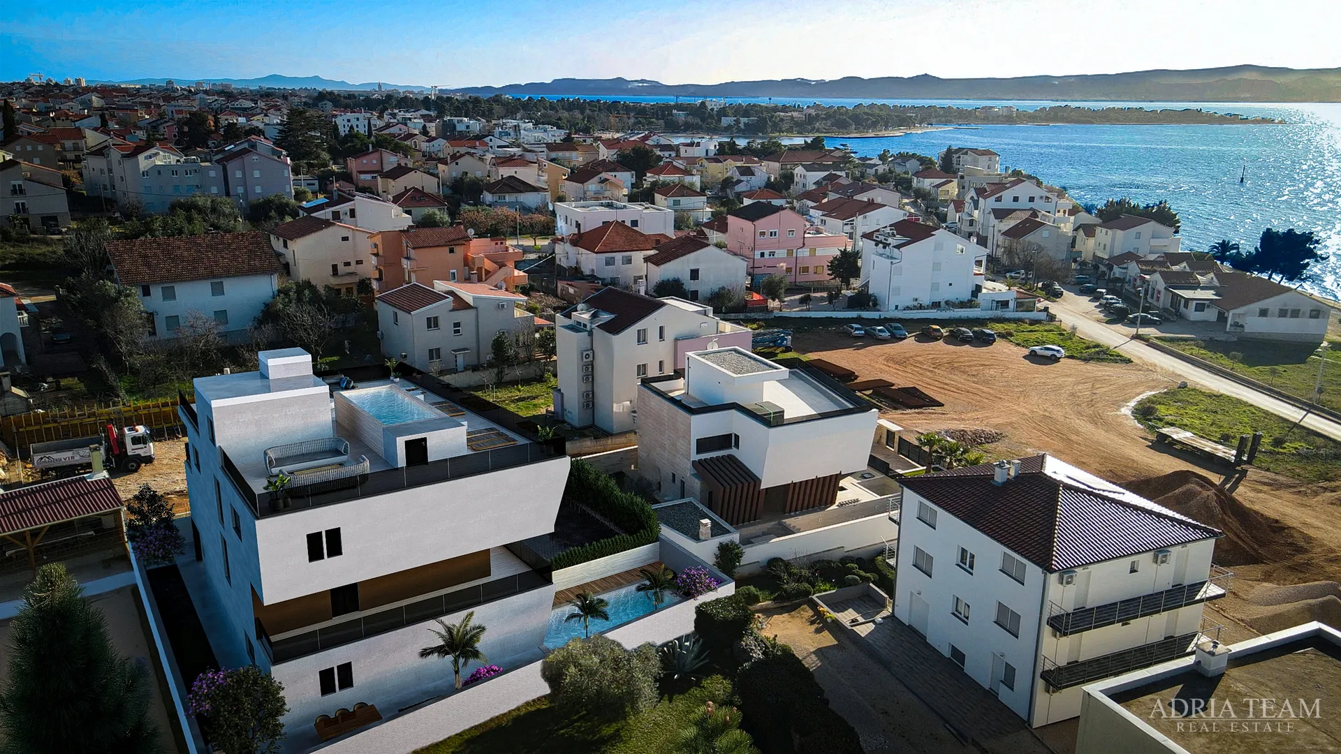 PENTHOUSE UDALJEN 70 m OD MORA, NOVOGRADNJA - ZADAR, DIKLO