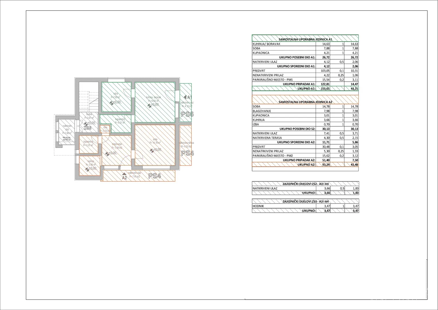 apartmani u stambenoj zgradi s vrtom, mirna i tiha pozicija, posedarje - zadar - slika 9