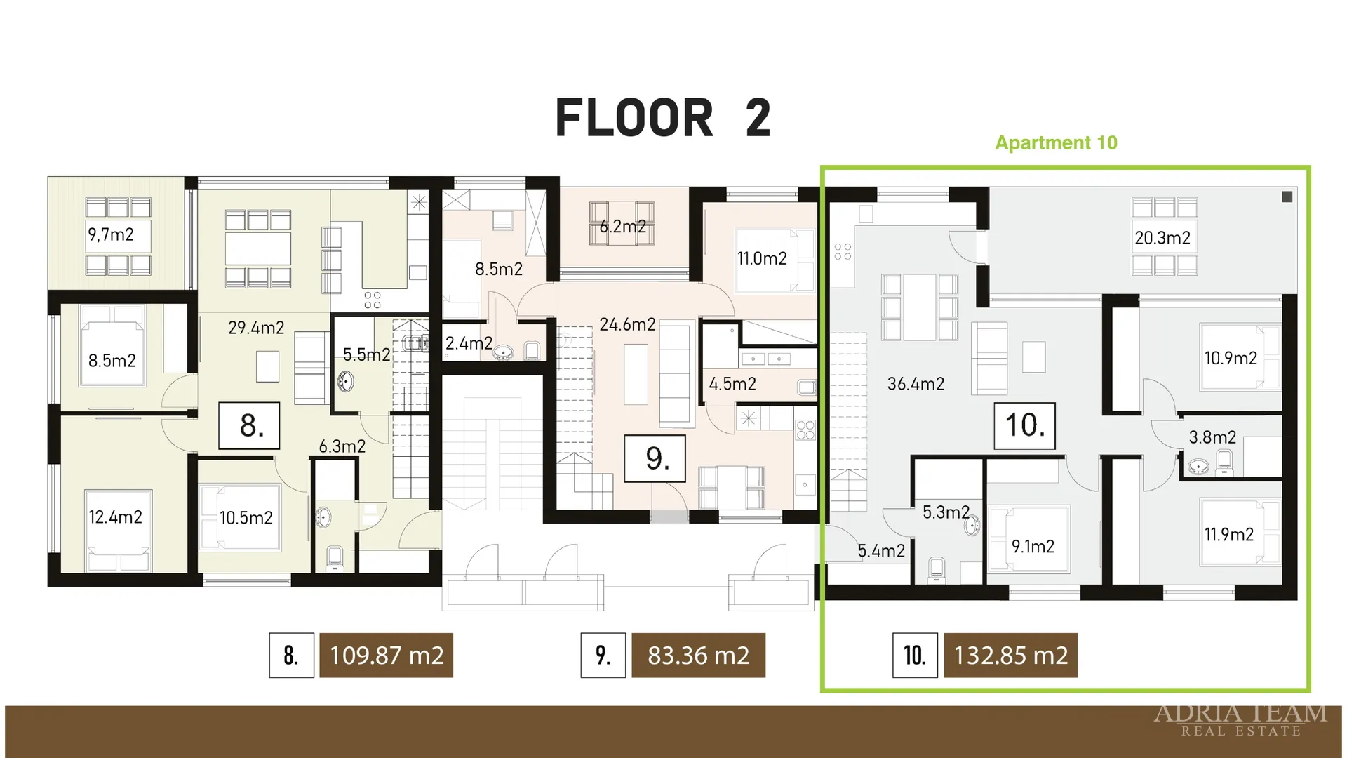 luksuzni apartman s krovnom terasom - nin, zadar - slika 11
