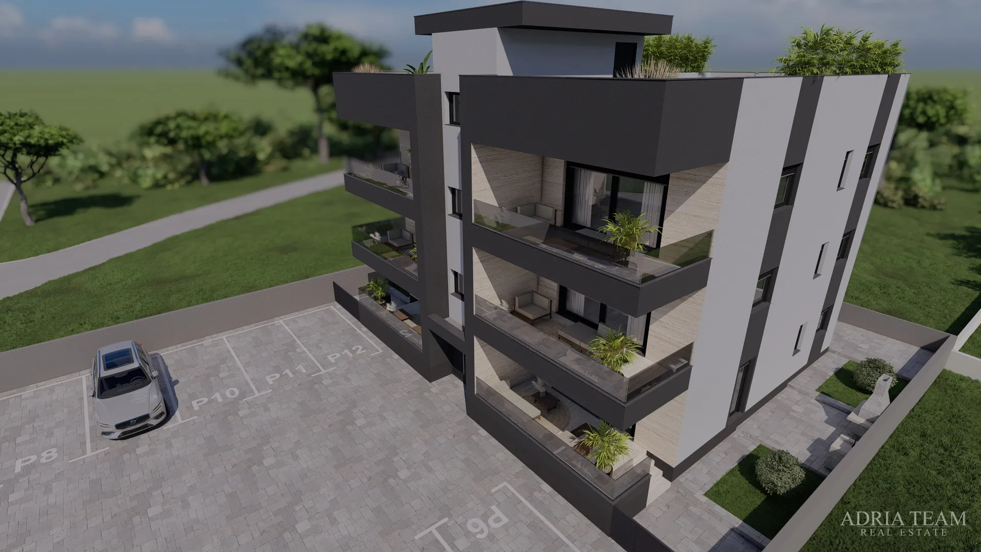 apartmani udaljeni 300 m od plaže, novogradnja, pogled na more - privlaka - slika 12