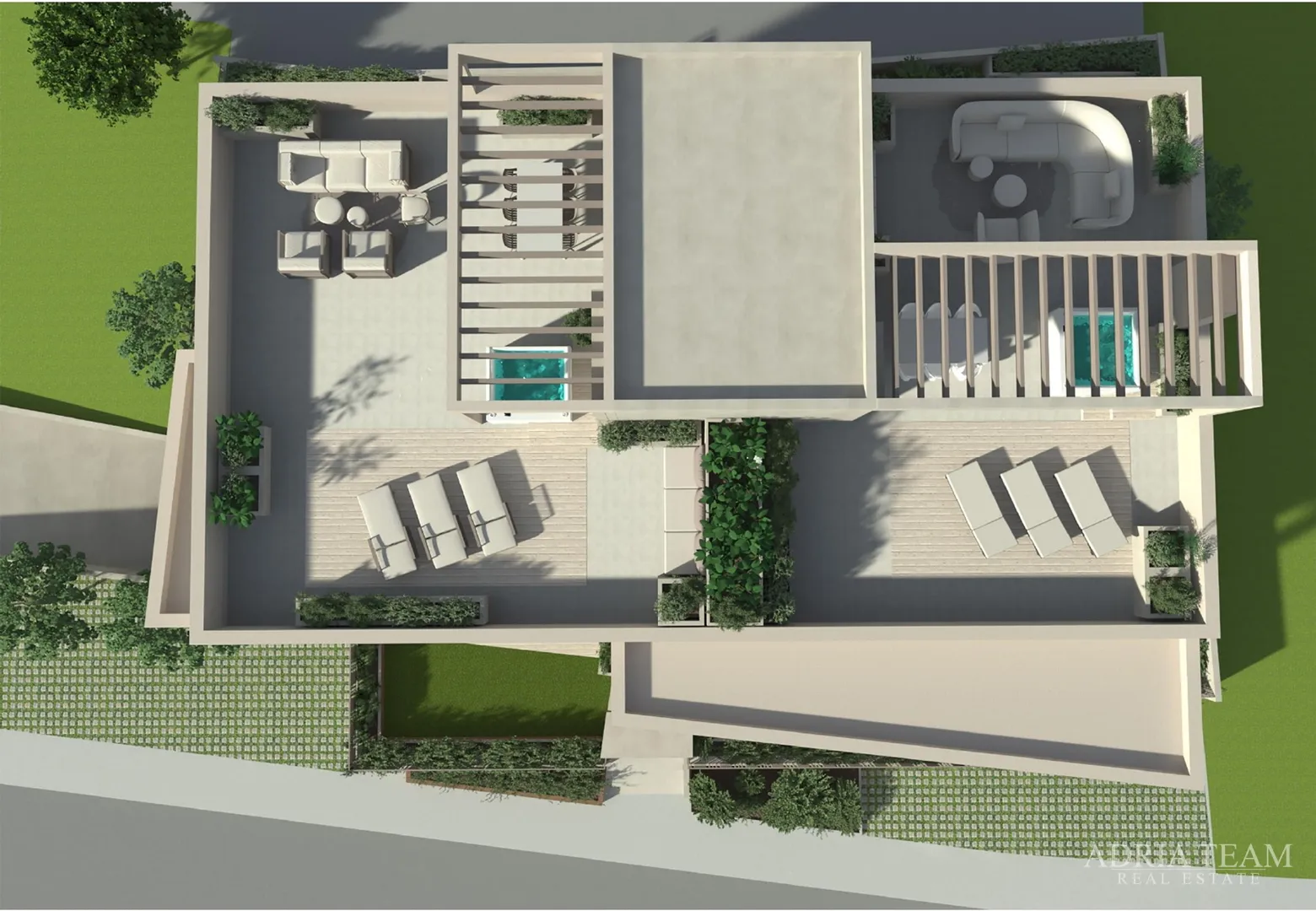 penthouse s krovnim terasama u stambenoj zgradi, novogradnja - vitrenjak, zadar - slika 8