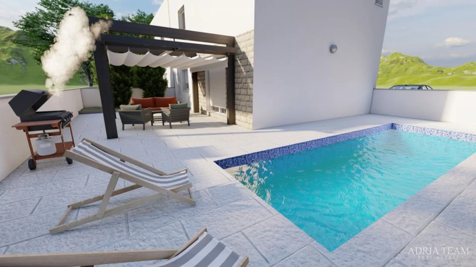 vila s bazenom, 350 m od mora, vir - zadar - slika 38