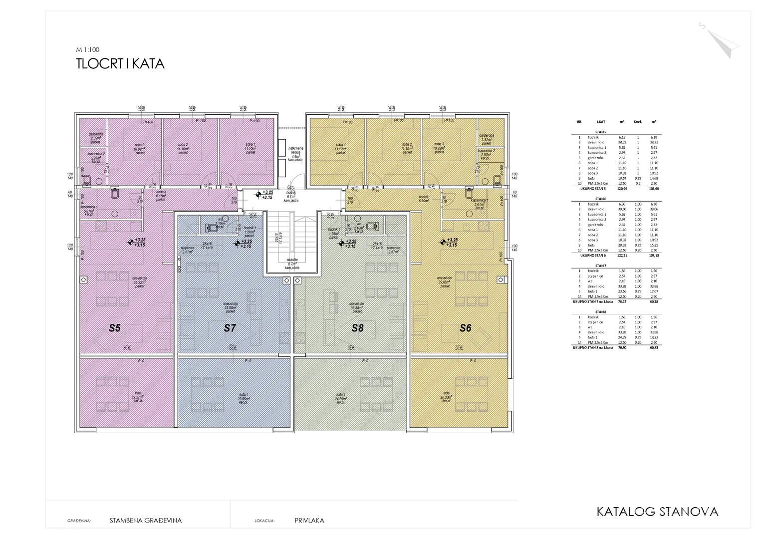 jednoetažni i višeetažni apartmani u stambenoj zgradi, novogradnja, 150 m od mora - privlaka - slika 14