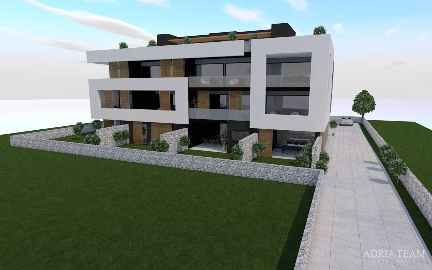 jednoetažni i višeetažni apartmani u stambenoj zgradi, novogradnja, 150 m od mora - privlaka - slika 4