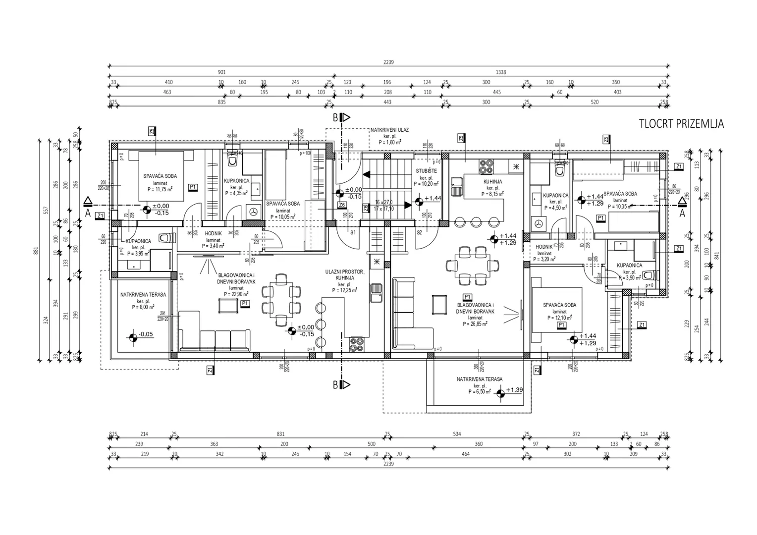 apartmani u novogradnji, 2.red od mora, privlaka - zadar - slika 57