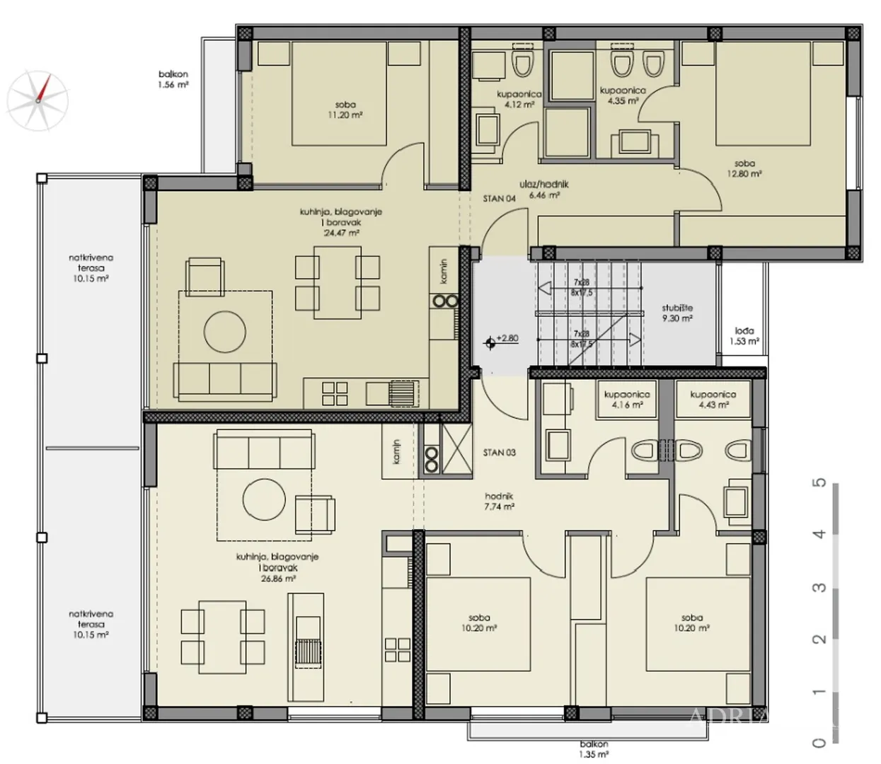 apartmani u prvom redu do mora, moderno uređenje, malo korišteni, bibinje - slika 63